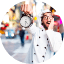 Пекар с годиннником