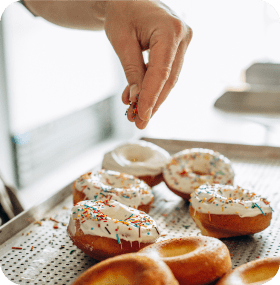 Процес приготування пончиків